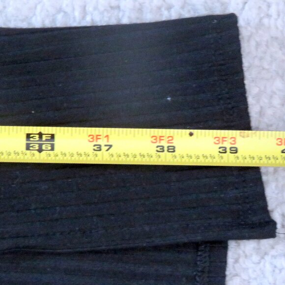 Silence + Noise XS Black Ribbed Sleeveless Scoop Neck Bodycon Midi Dress w/Slit - Picture 8 of 15